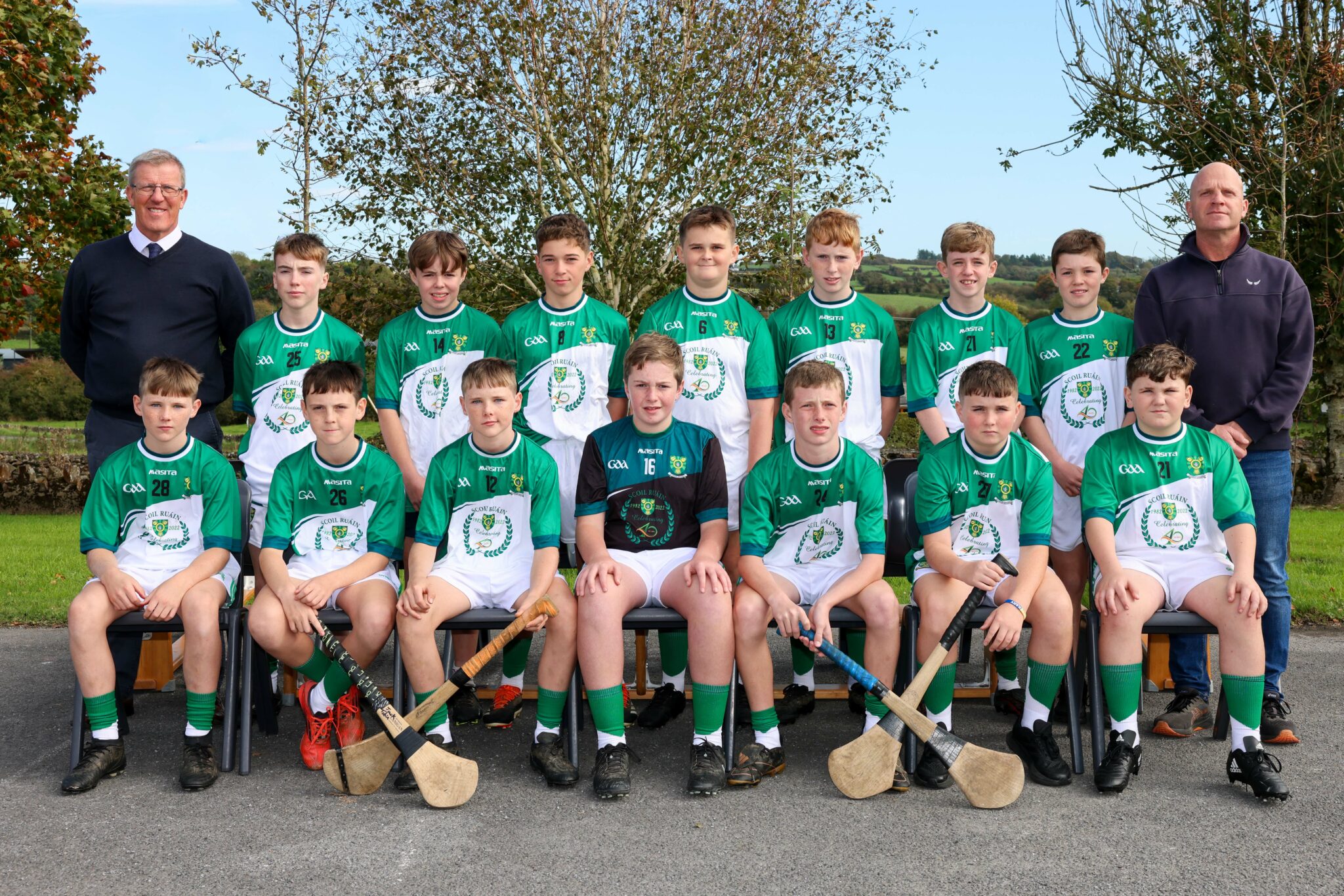 Scoil Ruáin First Year Boys Hurling panel 2025/26