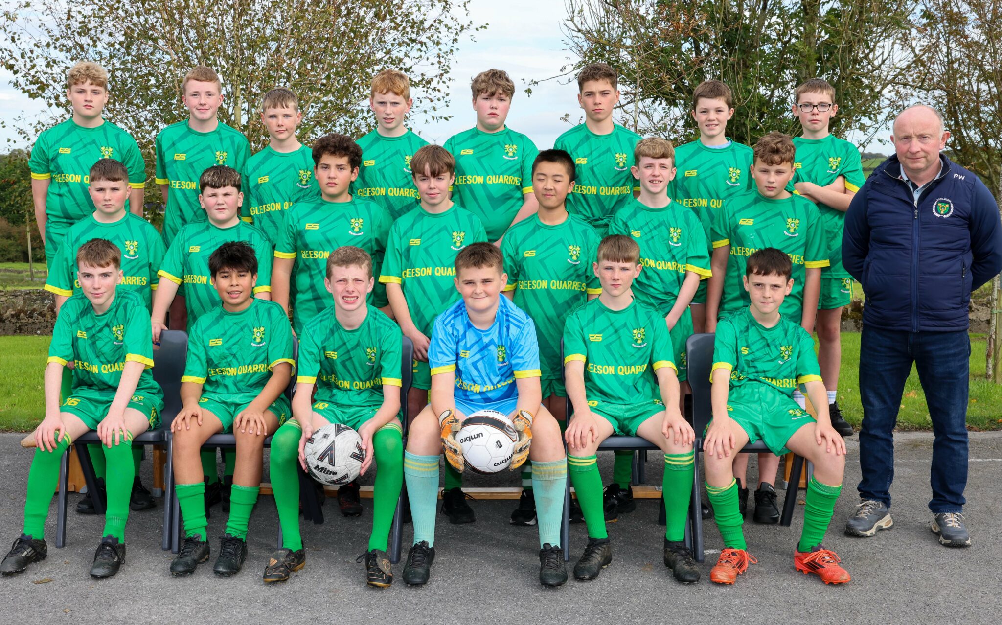 Scoil Ruáin First Year Soccer team 2025/26