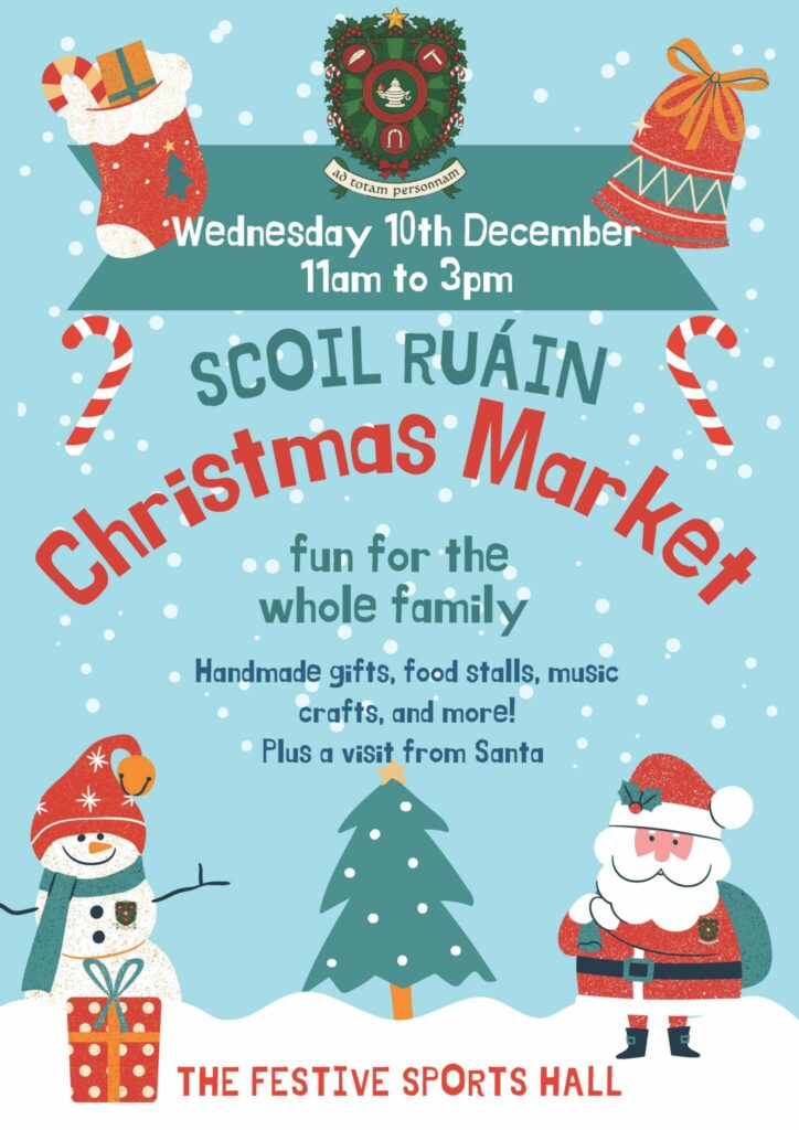 Poster for Scoil Ruáin Christmas Market in Killenaule